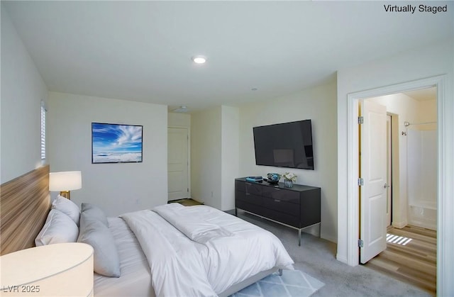 view of carpeted bedroom