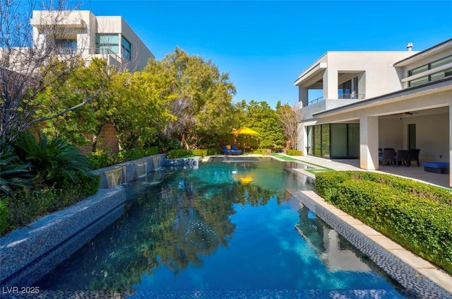 view of pool with a patio area