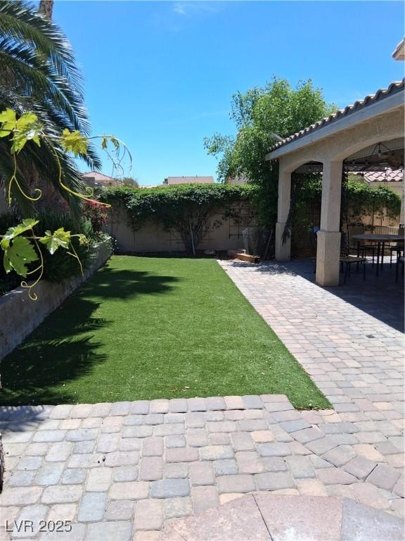 5830 Springmist St, North Las Vegas, NV 89031 - view of yard featuring a patio and a gazebo