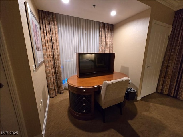 135 E Harmon Ave Unit 2120, Las Vegas, NV 89109 - office with baseboards and recessed lighting