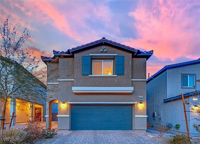 front facade featuring a garage