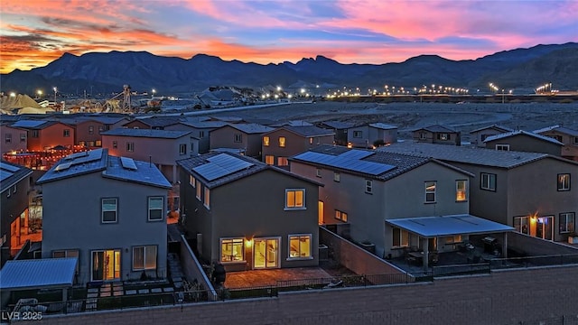 exterior space with a mountain view