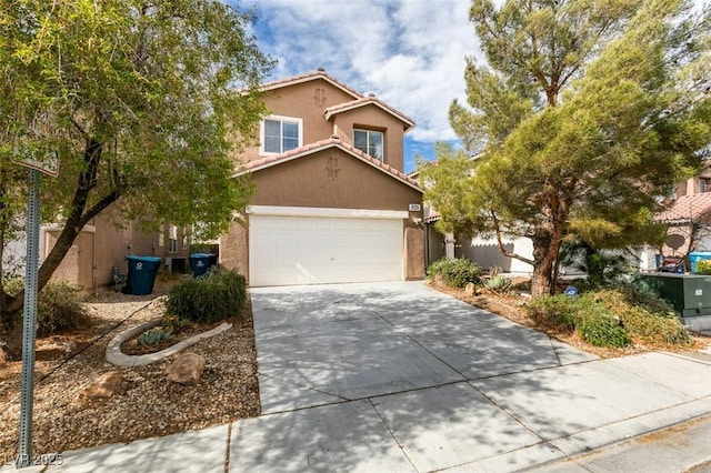 front of property featuring a garage