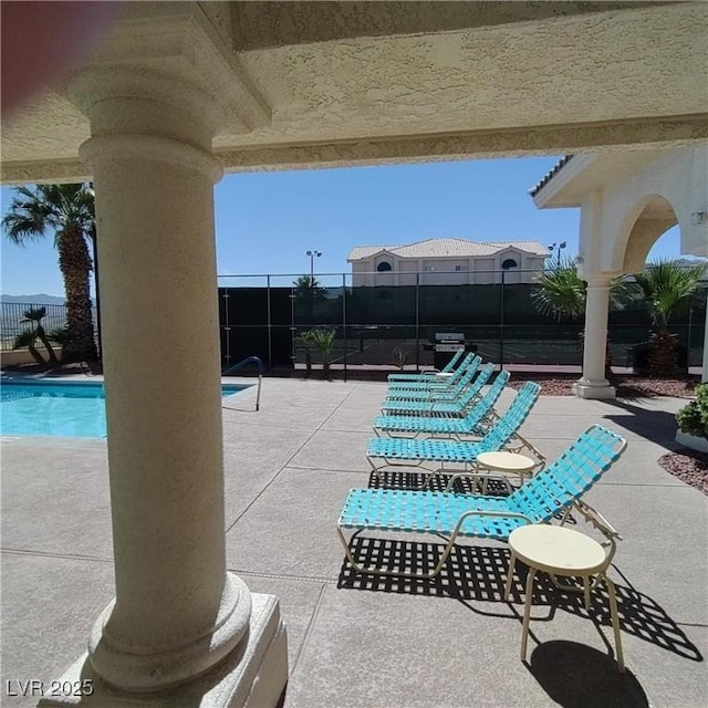 view of patio / terrace with a community pool