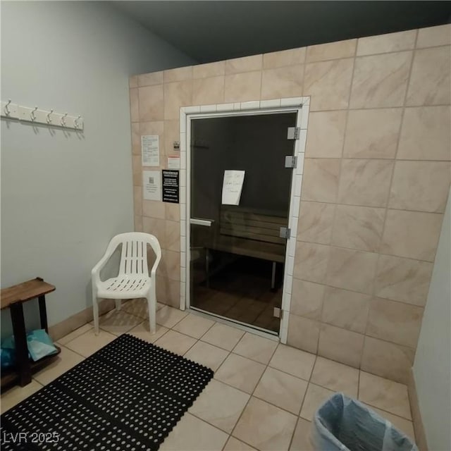 interior space featuring tile patterned floors