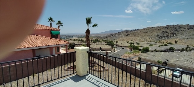 balcony with a mountain view