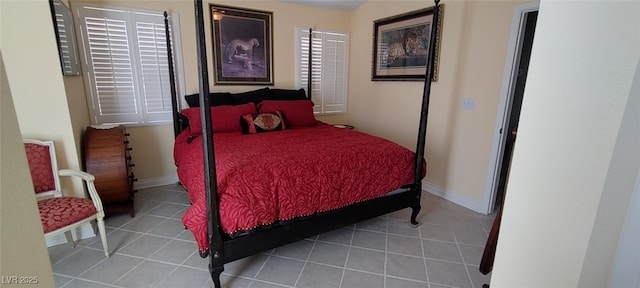 view of tiled bedroom