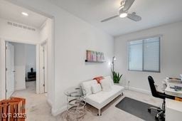 2379 Albury Ave, North Las Vegas, NV 89086 - home office with baseboards and ceiling fan