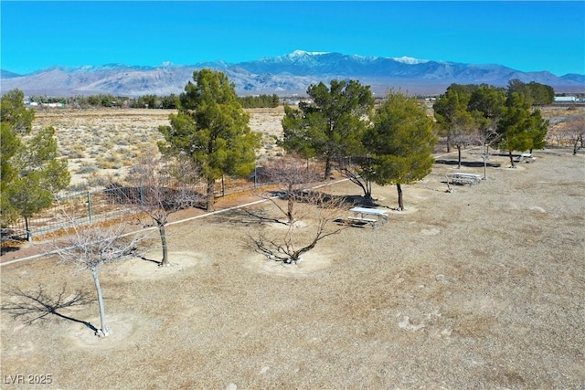 property view of mountains with a rural view