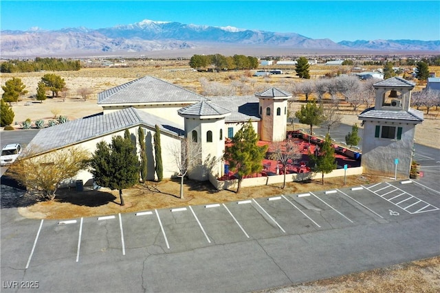 exterior space featuring a mountain view