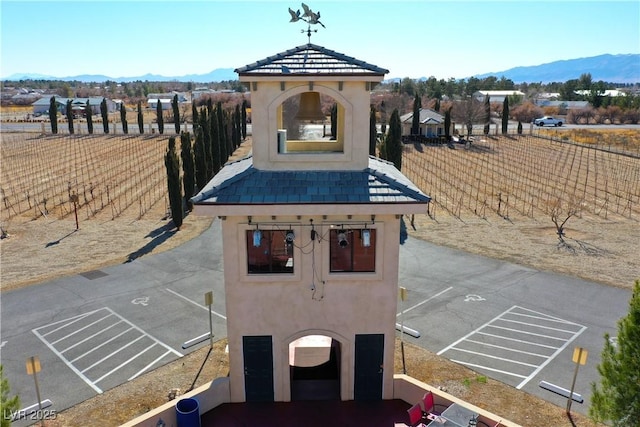 exterior space featuring a mountain view