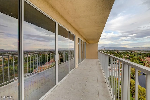 balcony with a mountain view