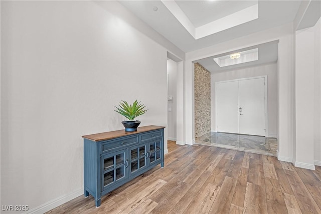 entryway featuring light hardwood / wood-style flooring