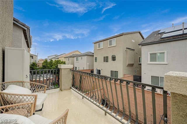 balcony with a residential view