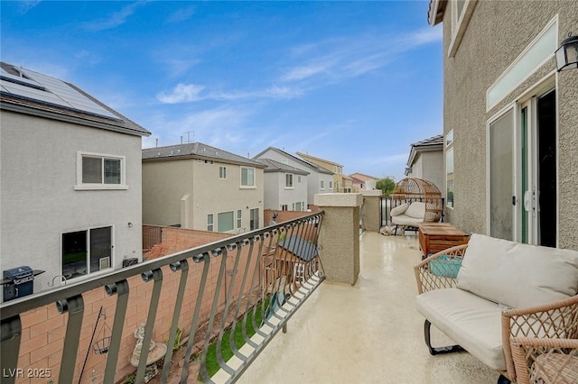 balcony with a residential view