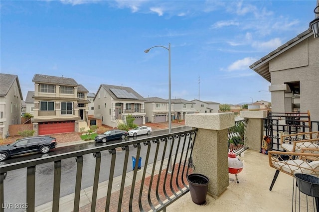 balcony with a residential view