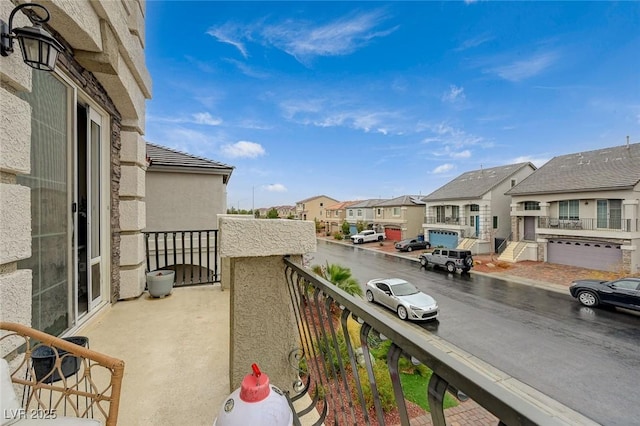 balcony with a residential view