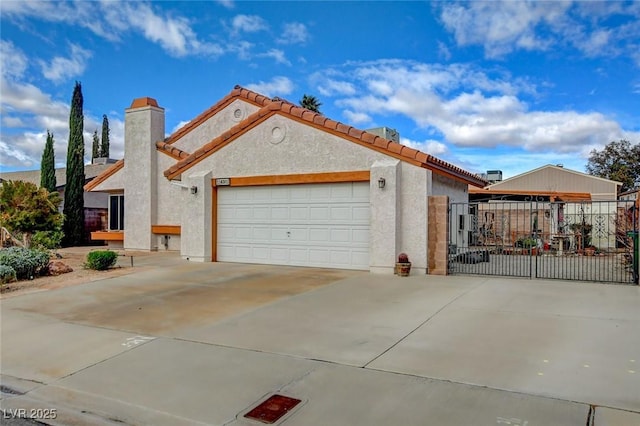 view of front facade with a garage