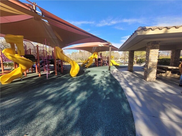 exterior space featuring a playground