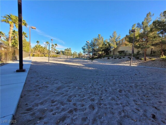 view of yard with volleyball court