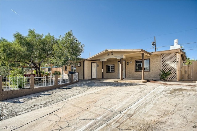 view of ranch-style home