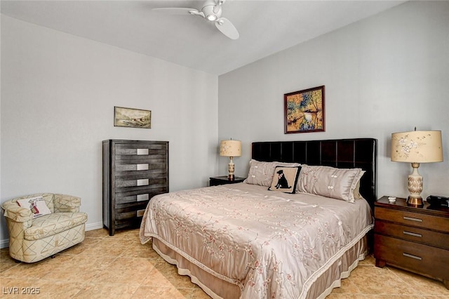 bedroom with ceiling fan