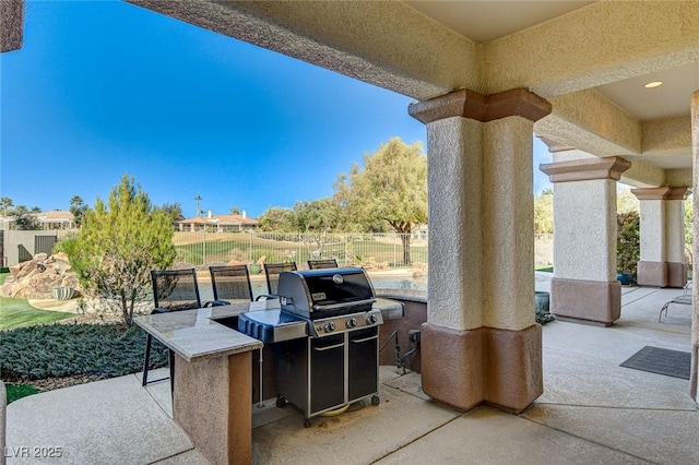 view of patio / terrace with grilling area