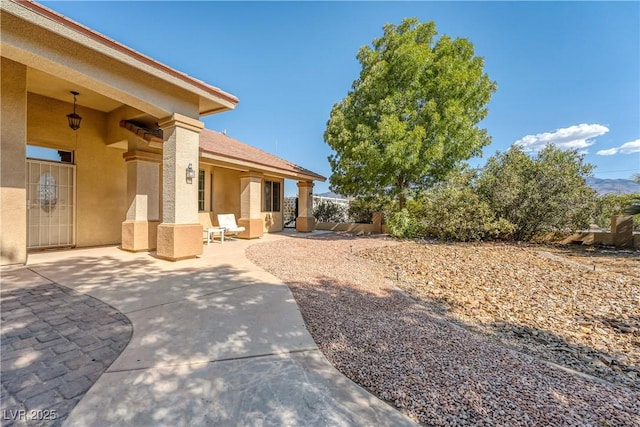 view of yard with a patio area