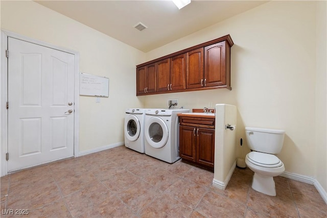 laundry room with sink and independent washer and dryer