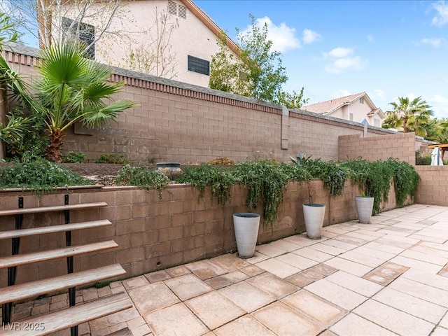 view of patio / terrace with a fenced backyard