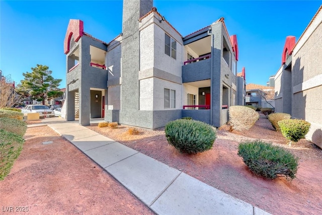 view of property featuring a garage