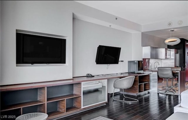 4381 W Flamingo Rd Unit 3007, Las Vegas, NV 89103 - living room with dark wood finished floors