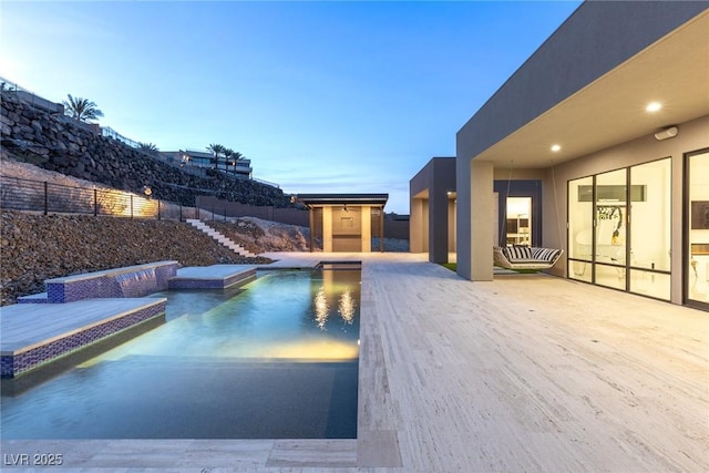 1455 Macdonald Ranch Dr, Henderson, NV 89012 - view of swimming pool with a jacuzzi and a patio area