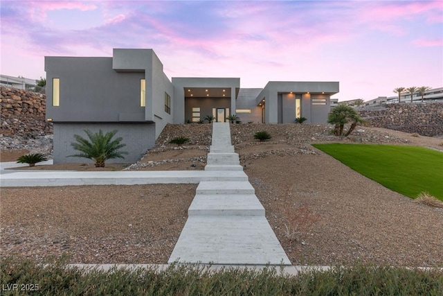1455 Macdonald Ranch Dr, Henderson, NV 89012 - modern home featuring stucco siding