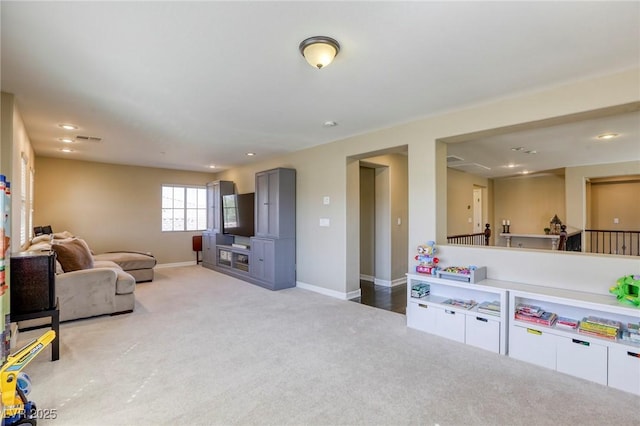 view of carpeted living room