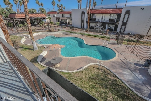 view of pool with a patio