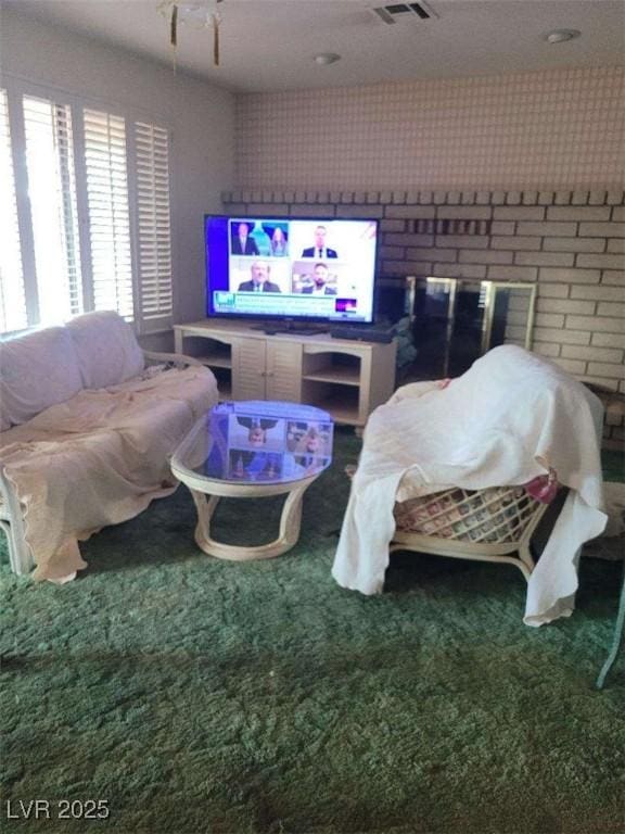 view of carpeted living room