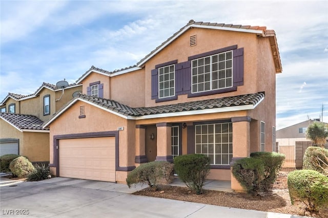 view of front facade with a garage