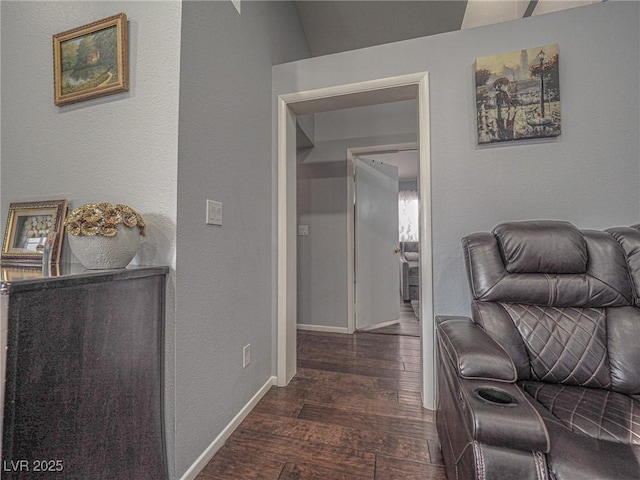 interior space featuring dark wood-type flooring