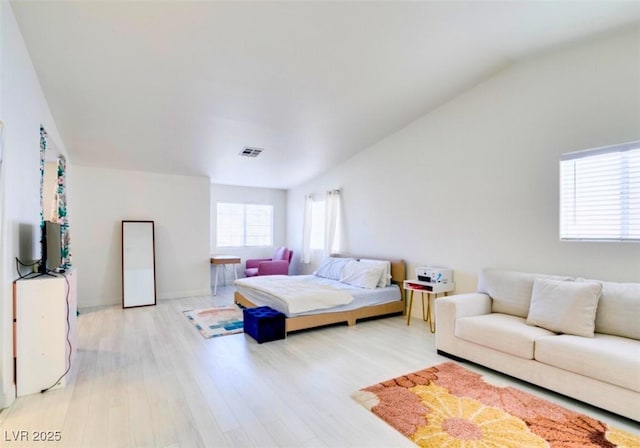 bedroom featuring light hardwood / wood-style floors