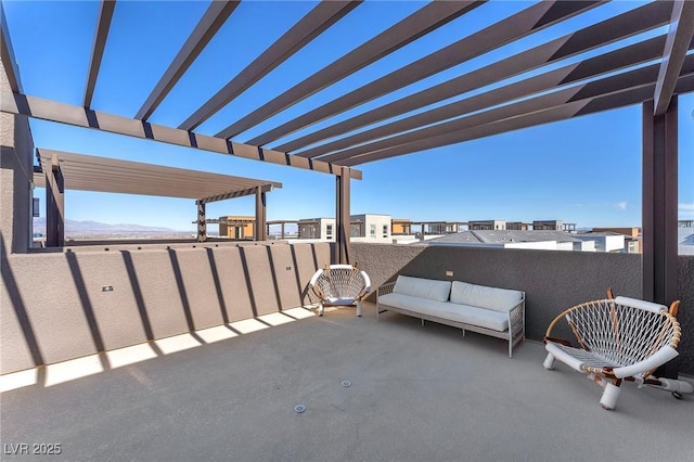 2503 Cracked Stone St, Henderson, NV 89044 - view of patio with a mountain view and a pergola