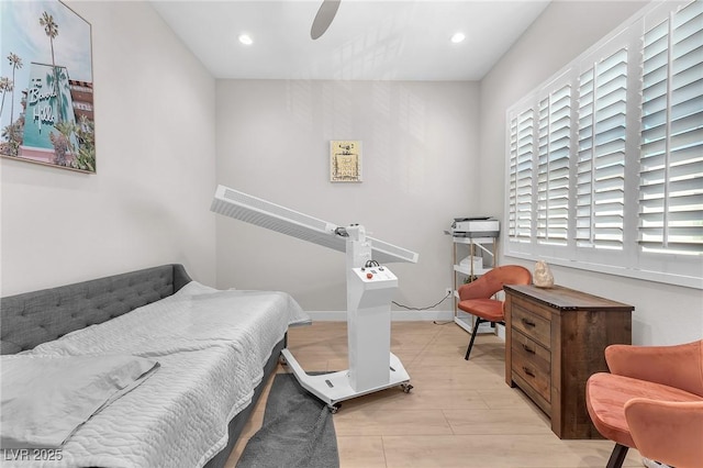 2503 Cracked Stone St, Henderson, NV 89044 - bedroom with recessed lighting, ceiling fan, and baseboards