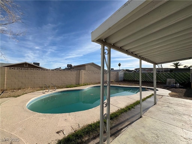 view of pool featuring a patio area