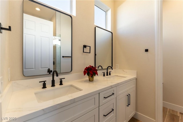 4796 Riva De Romanza St, Las Vegas, NV 89135 - full bathroom featuring double vanity