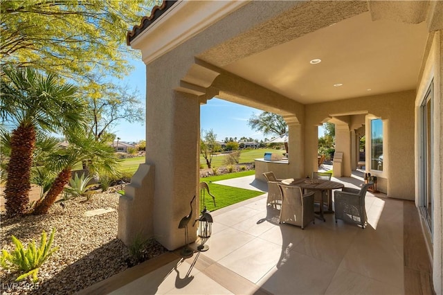 4796 Riva De Romanza St, Las Vegas, NV 89135 - view of patio featuring outdoor dining area