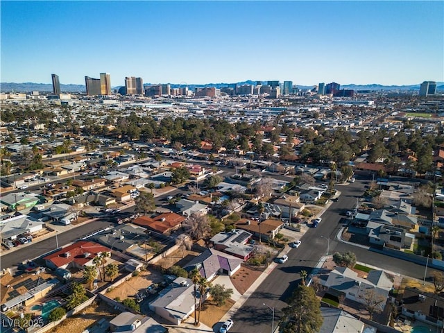 aerial view featuring a view of city