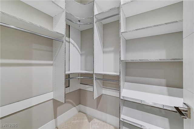 view of walk in closet