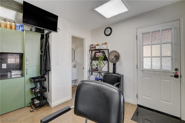office with baseboards