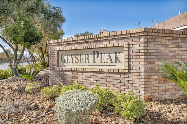 view of community sign