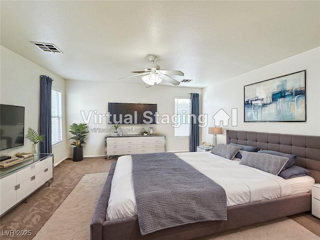 11036 Parete Ct, Las Vegas, NV 89141 - carpeted bedroom with a ceiling fan and baseboards